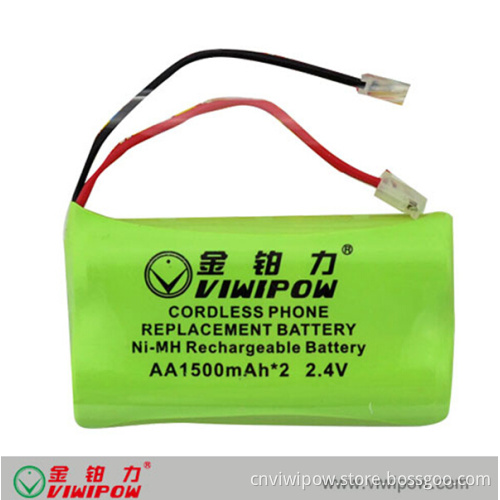 2.4V 1500mAh AA Ni-MH Rechargeable Battery Pack with CE RoHS Certification